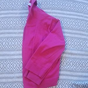 Pink Cropped Open Cardigan
